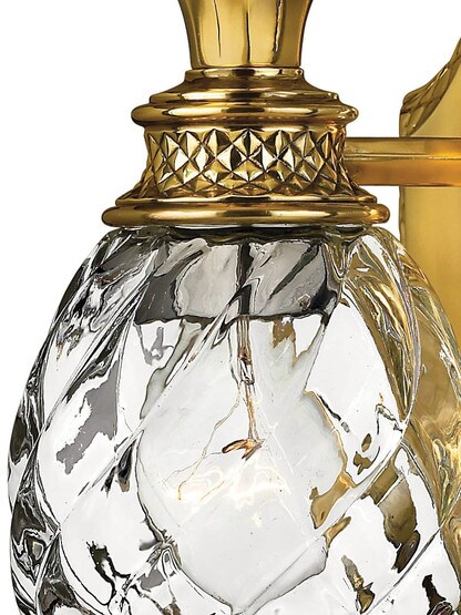 Pineapple Single Bath Sconce With Clear Optic Glass