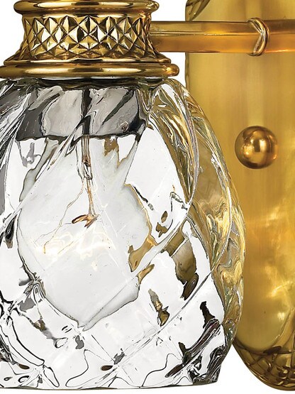 Pineapple Single Bath Sconce With Clear Optic Glass