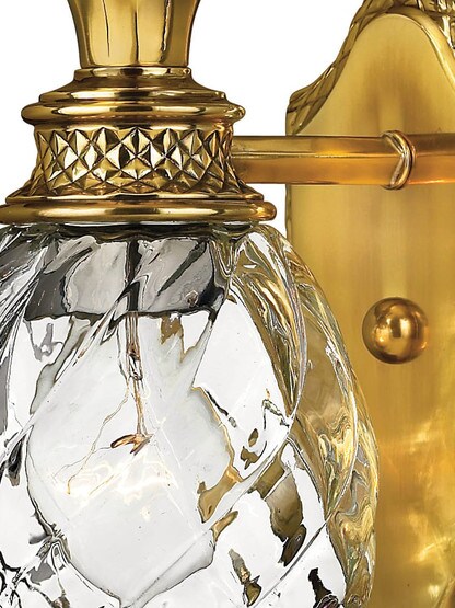 Pineapple Single Bath Sconce With Clear Optic Glass
