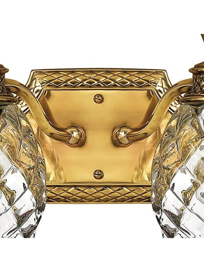 Pineapple Double Bath Sconce With Clear Optic Glass
