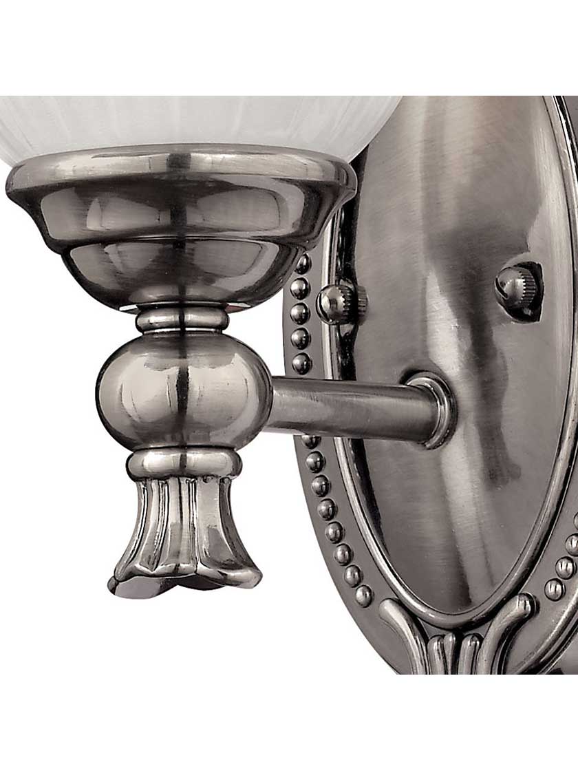 Alternate View 2 of Francoise Bath Sconce With Ribbed Glass Shade.