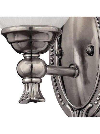 Alternate View 2 of Francoise Bath Sconce With Ribbed Glass Shade.