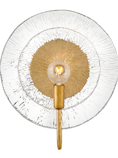 Rene 1 Light Wall Sconce in Distressed Brass