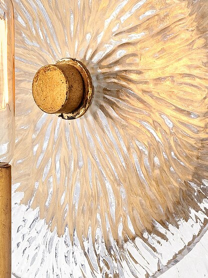 Rene 1 Light Wall Sconce in Distressed Brass
