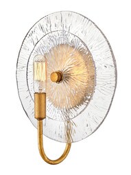Rene 1 Light Wall Sconce in Distressed Brass