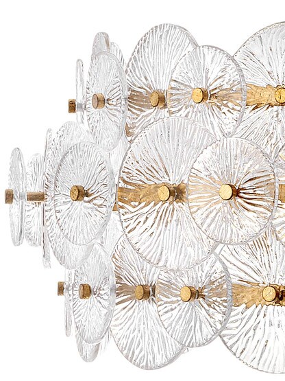 Rene 6 Light Medium Drum Chandelier in Distressed Brass