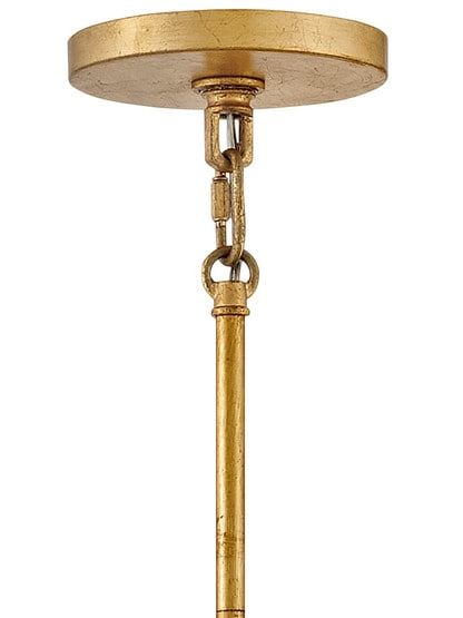 Rene 6 Light Medium Drum Chandelier in Distressed Brass