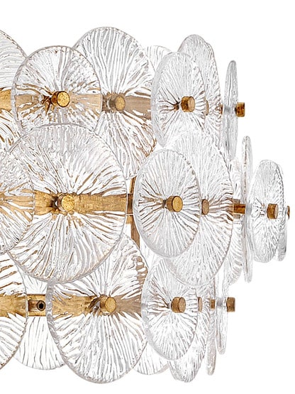 Rene 6 Light Medium Drum Chandelier in Distressed Brass