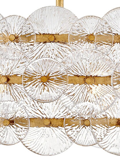 Rene 6 Light Medium Drum Chandelier in Distressed Brass