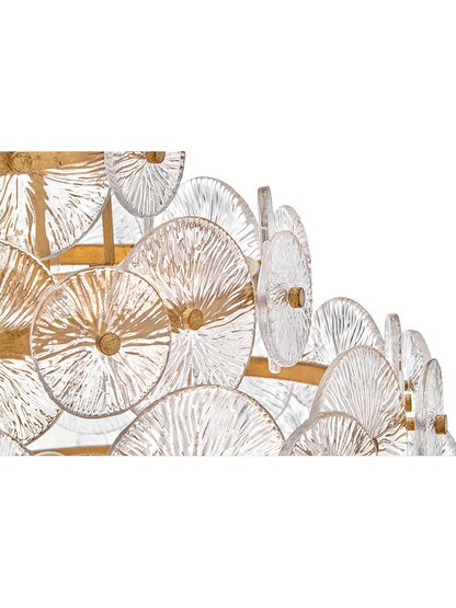 Rene 16 Light Medium Chandelier in Distressed Brass