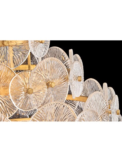 Rene 16 Light Medium Chandelier in Distressed Brass