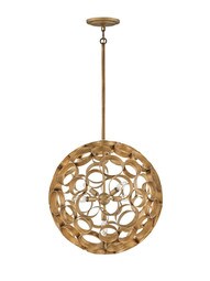 Centric 5 Light Medium Orb Chandelier in Burnished Gold