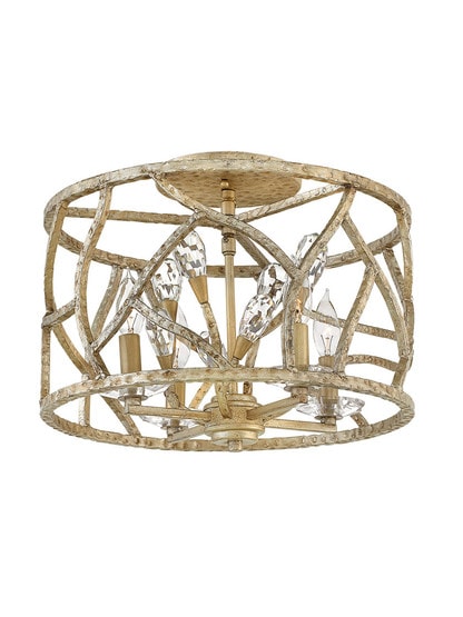 Eve 4 Light Medium Convertible Flush Mount in Champagne Gold