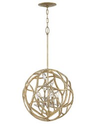 Eve 3 Light Medium Orb Chandelier in Champagne Gold