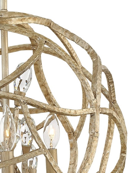 Eve 3 Light Medium Orb Chandelier in Champagne Gold