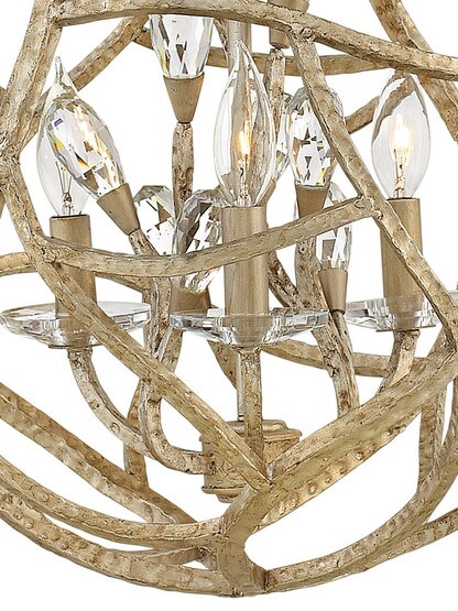 Eve 3 Light Medium Orb Chandelier in Champagne Gold