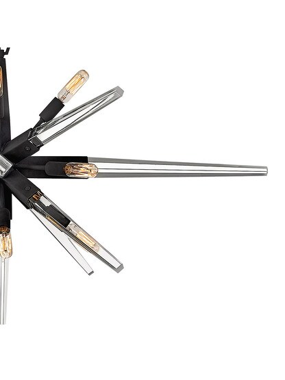 Ariel 12 Light Linear Pendant in Black