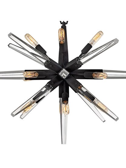 Ariel 12 Light Linear Pendant in Black