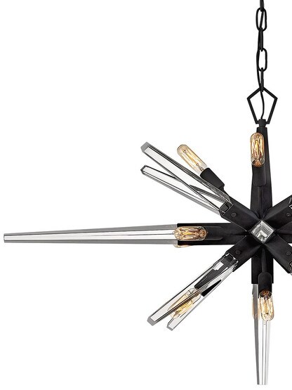 Ariel 12 Light Linear Pendant in Black