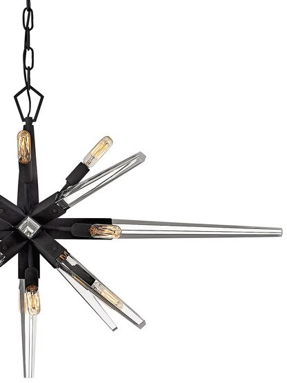 Ariel 12 Light Linear Pendant in Black