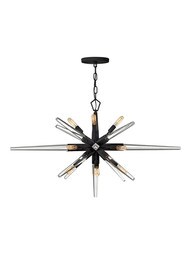 Ariel 12 Light Linear Pendant in Black