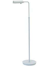 Generation Pharmacy-Style Adjustable Halogen Floor Lamp in White.