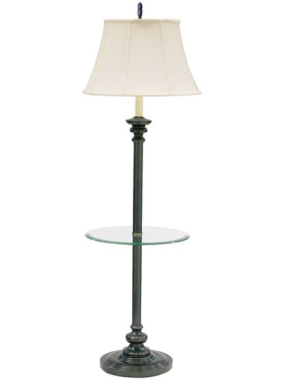 Newport Floor Lamp With Glass Table House Of Antique Hardware Newport Floor Lamp With Glass Table, Glass Tray Floor Lamp