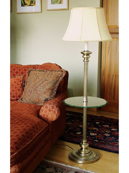 Alternate View of Newport Floor Lamp with Glass Table.