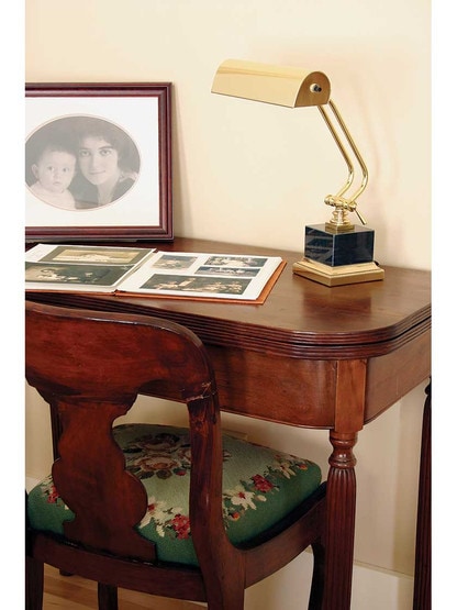 Alternate View of 12 inch Piano Desk Lamp with Marble Base.