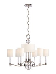 Waterloo 9-Light Chandelier in Polished Nickel