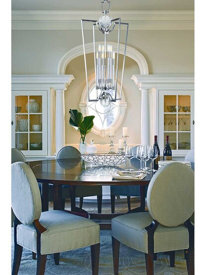 Alternate View of Waterloo 13 inch Pendant in Polished Nickel