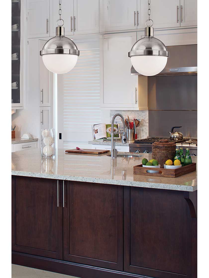 Alternate View of Lambert Chain Pendant With 9-Inch Globe.