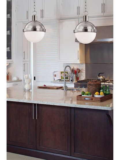 Alternate View of Lambert Chain Pendant With 14-Inch Globe.