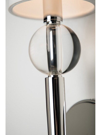 Rockland 1-Light Wall Sconce in Polished Nickel