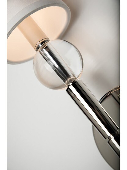 Rockland 1-Light Wall Sconce in Polished Nickel