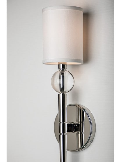 Rockland 1-Light Wall Sconce in Polished Nickel