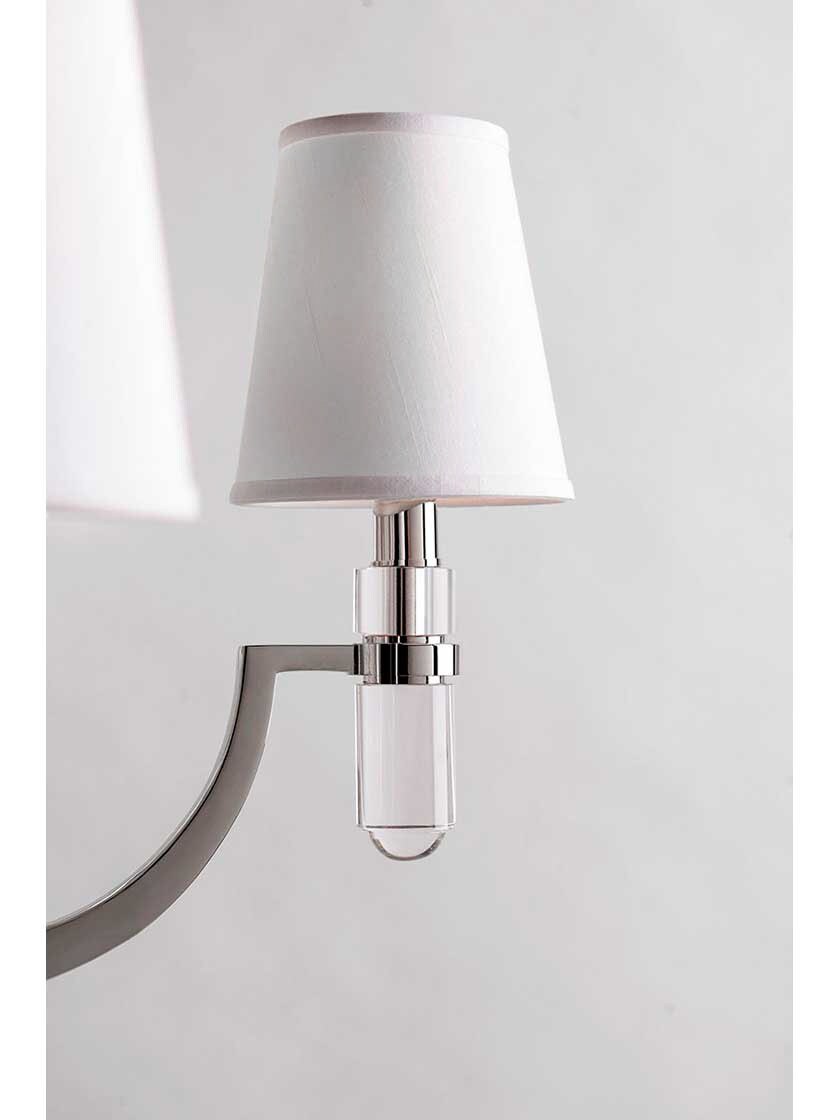 Alternate View of Dayton 1 Light Wall Sconce With White Fabric Shade