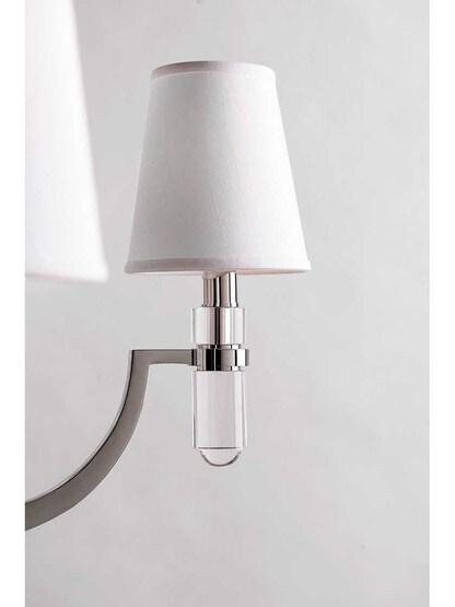 Alternate View of Dayton 1 Light Wall Sconce With White Fabric Shade