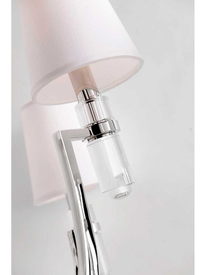 Alternate View of Dayton 5 Light Chandelier With White Fabric Shades