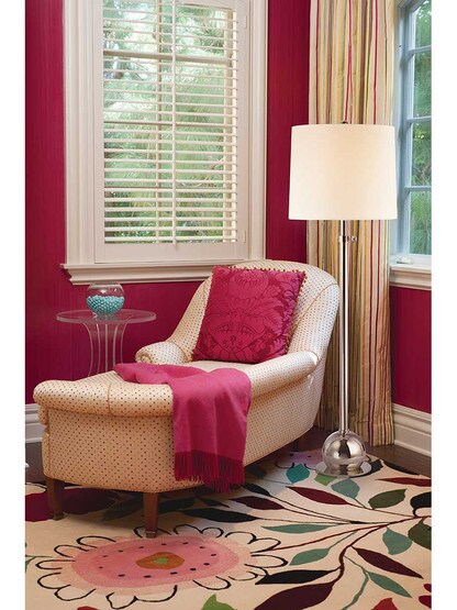 Alternate View of Marshall Table Lamp with White Faux-Silk Shade.