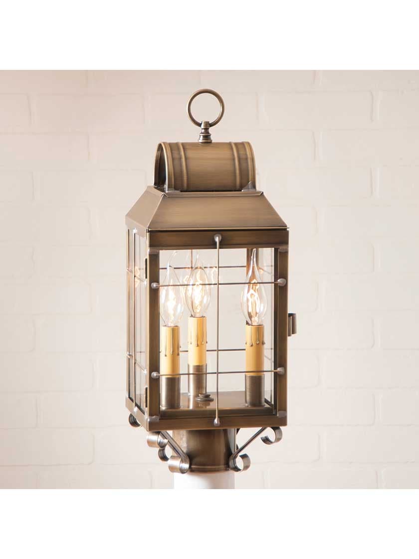 Alternate View of Martha's 3-Light Exterior Post Lantern.