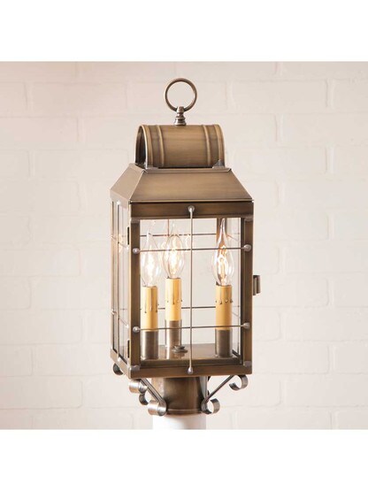 Alternate View of Martha's 3-Light Exterior Post Lantern.