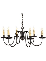 Sheraton 6 Light Chandelier With Satin Black Finish