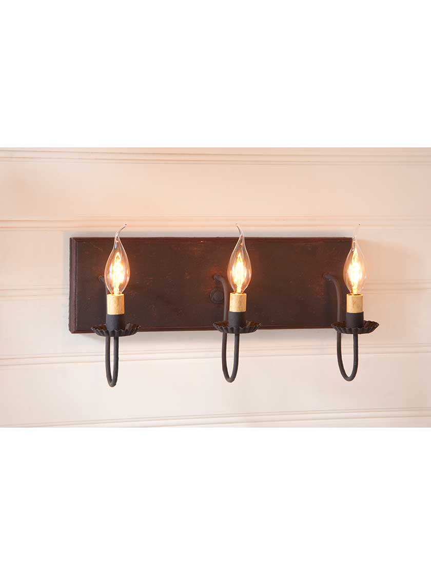 Alternate View 3 of Hartford Painted Wood and Tin Vanity Light With 3 Lights