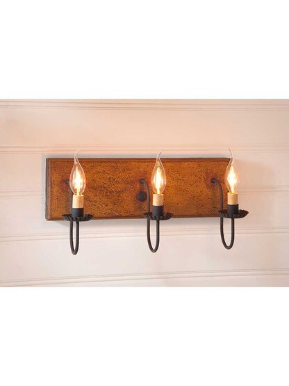 Alternate View 5 of Hartford Painted Wood and Tin Vanity Light With 3 Lights