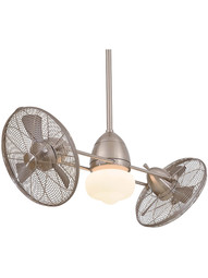 Gyro Wet Rated LED 42" Twin Ceiling Fan in Brushed Nickel