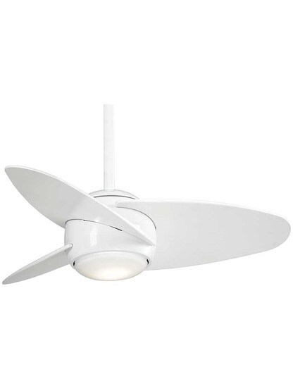 Slant - 36 Inch LED Ceiling Fan in White.