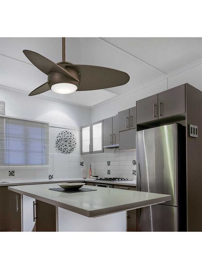 Alternate View of Slant - 36 Inch LED Ceiling Fan.
