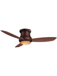 52" Concept II Wet Rated Flush Mount LED Ceiling Fan In Oil Rubbed Bronze