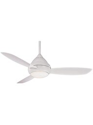 52" Concept I Wet Rated LED Ceiling Fan In White Enamel